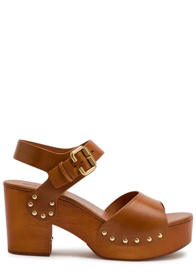 Chloé Chloe Jeannette Leather Platform Sandals