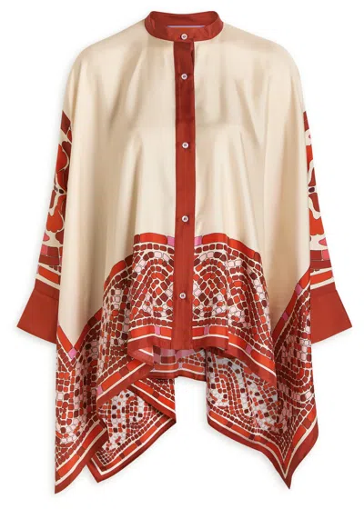 La Doublej La Double J Foulard Printed Silk-satin Blouse