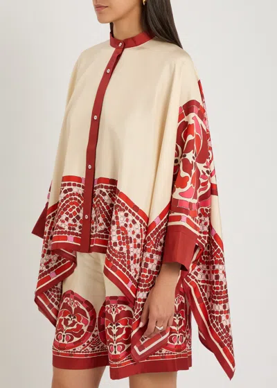 La Doublej La Double J Foulard Printed Silk-satin Blouse