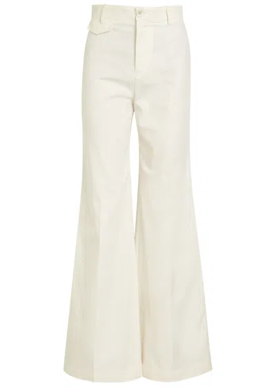 Chloé Chloe Flared-leg Canvas Trousers