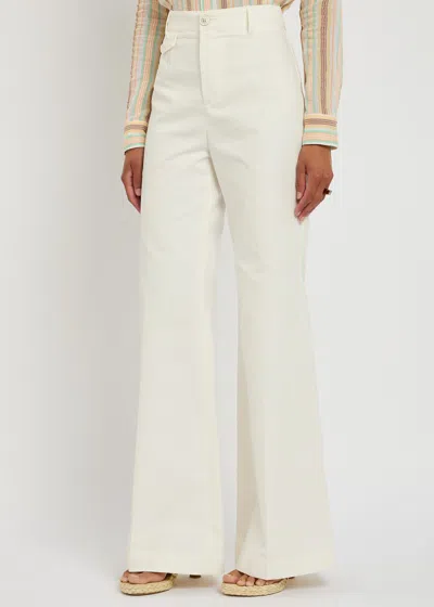 Chloé Chloe Flared-leg Canvas Trousers
