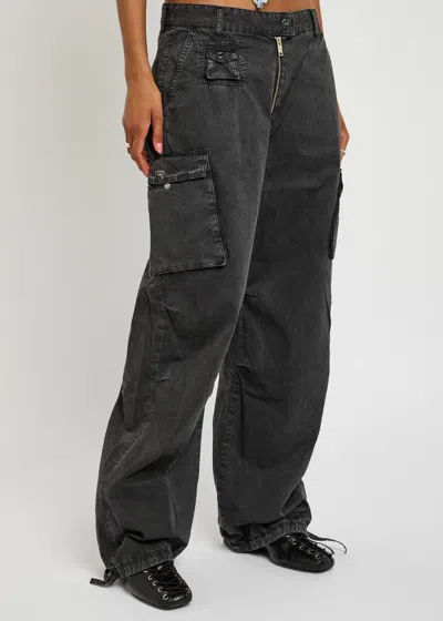 Ganni Women Organic Cotton Cargo Trousers