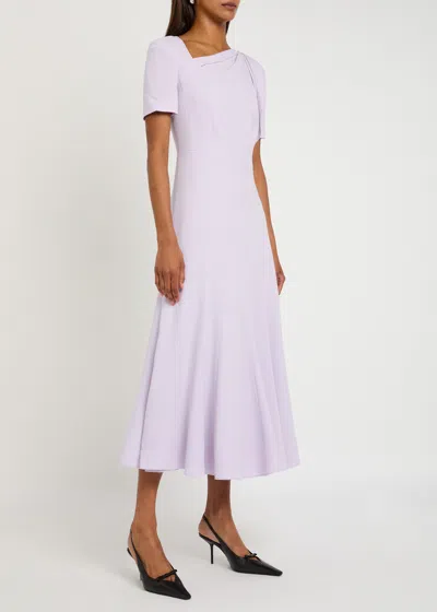Roland Mouret Asymmetric Crepe Midi Dress