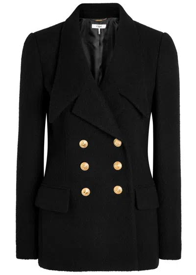 Chloé Cascade-lapel Double-breasted Boucle Jacket