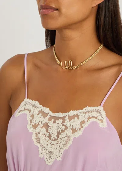 Chloé Chloe The  Plage Logo Necklace