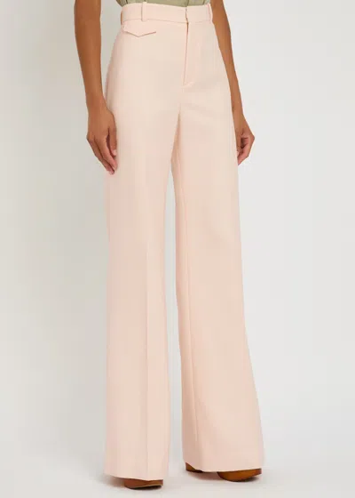 Chloé Chloe Flared-leg Wool Trousers