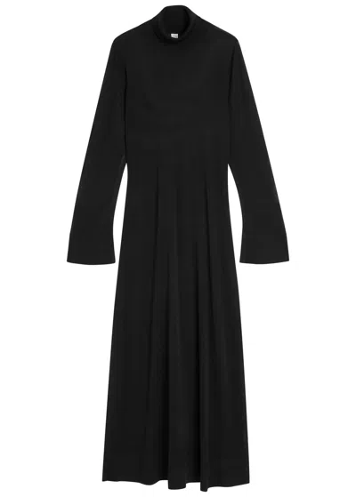 Totême Toteme Split Sleeve Semi-sheer Knit Maxi Dress