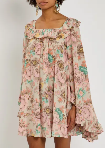 Chloé Chloe Floral-print Silk Mini Dress