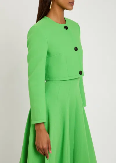 Emilia Wickstead Lizette Wool-crepe Cropped Jacket