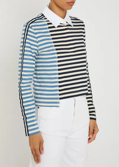 3.1 Phillip Lim Striped Panelled Polo Top