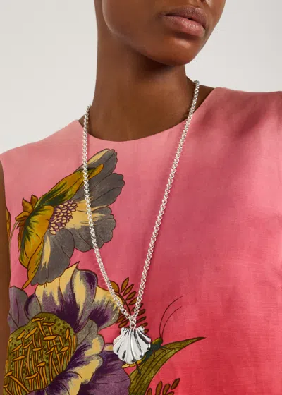 Timeless Pearly Shell Sterling Silver Necklace
