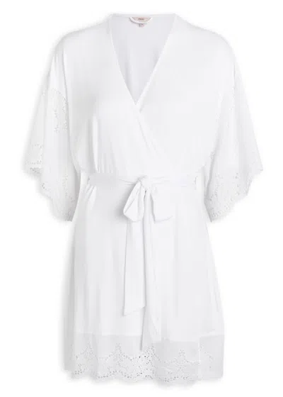 Eberjey Beatrix Lace-embellished Jersey Robe