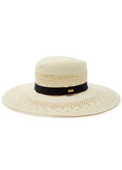 Chloé Chloe Panama Open-weave Straw Hat