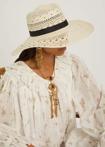 Chloé Chloe Panama Open-weave Straw Hat