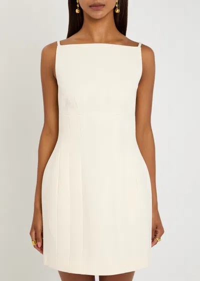 Roland Mouret Light Crepe Strap Mini Dress In White