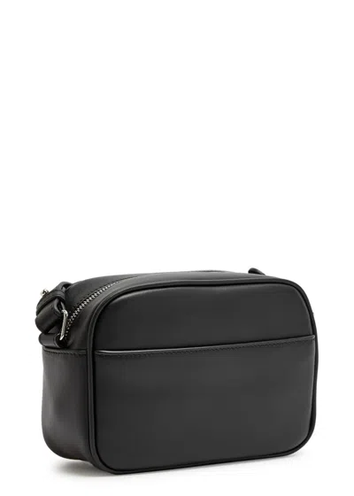 Courrèges Leather Shoulder Bag Strap Adjustable In Black