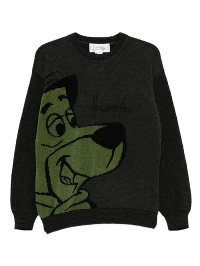 Pre-owned Jc De Castelbajac 1980s Intarsia-knit Sweater In Gray