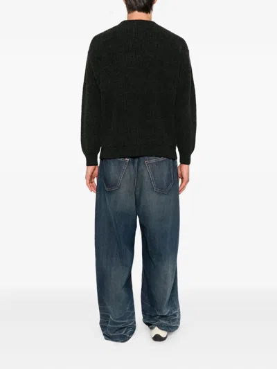 Pre-owned Jc De Castelbajac 1980s Intarsia-knit Sweater In Gray