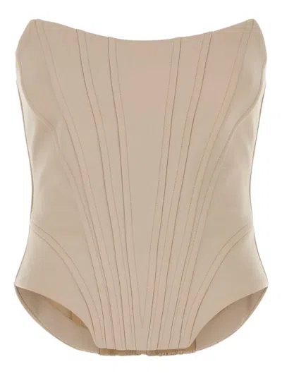 Giuseppe Di Morabito Wool Structured Corset In Gold