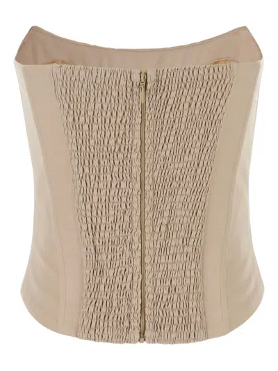 Giuseppe Di Morabito Wool Structured Corset In Gold