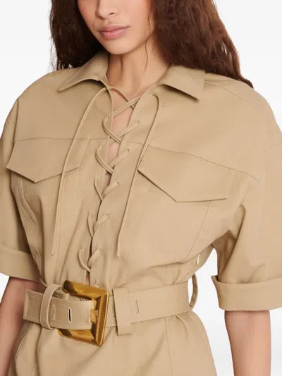 Balmain Lace-up Mini Dress