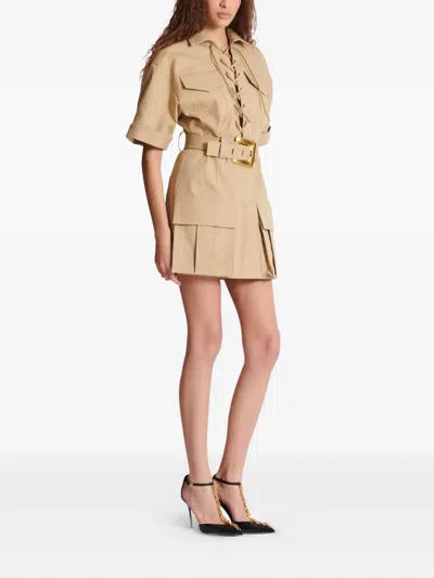 Balmain Lace-up Mini Dress