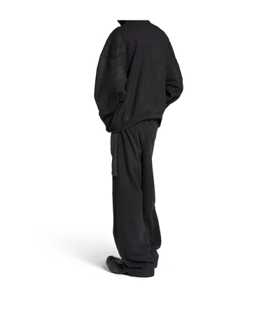 Balenciaga City Of Angels Outerwear Zip-up Hoodie In Black Faded In Black
