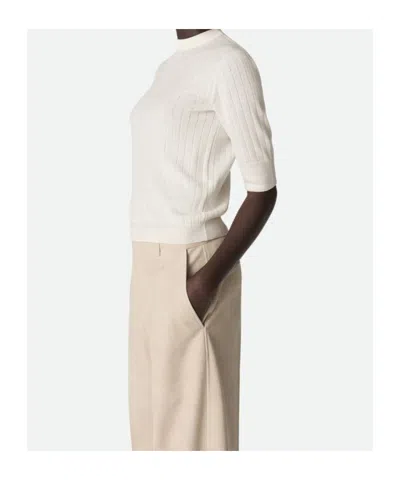 Bottega Veneta Wool Rib Top In White