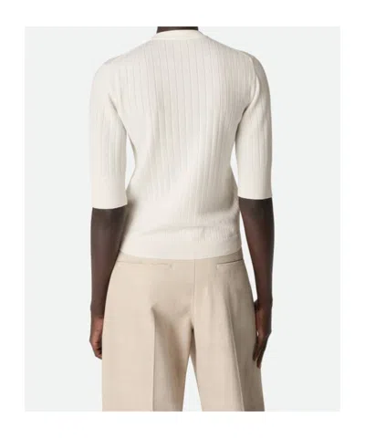 Bottega Veneta Wool Rib Top In White