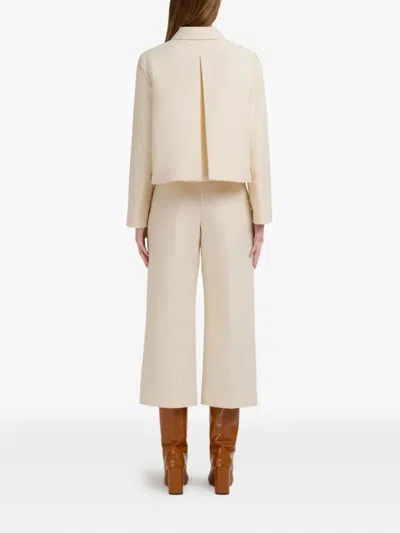 Marni Cotton Cropped Jacket In Nude