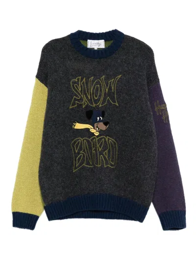 Pre-owned Jc De Castelbajac 1980s Cartoon-embroidered Sweater In Green