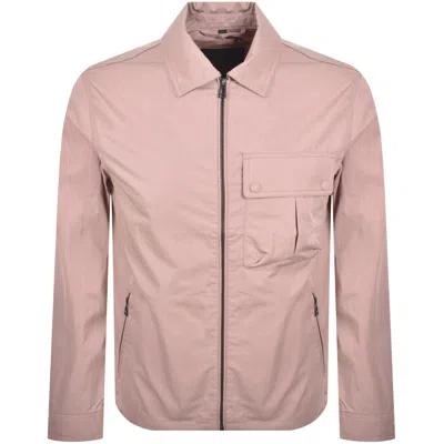 Belstaff Drome Overshirt Wood Rose Pink In Pink
