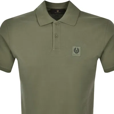 Belstaff Short Sleeve Polo T Shirt Green In Green