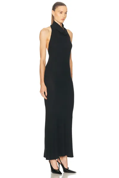 Brandon Maxwell India Halter Dress In Black