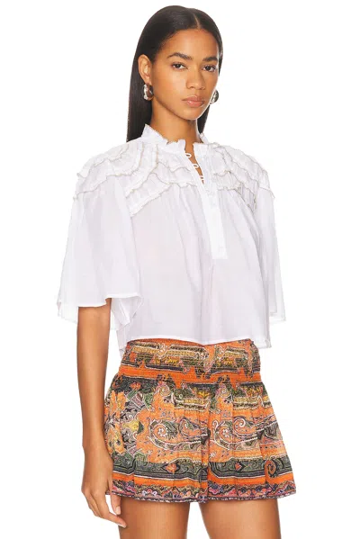Isabel Marant Étoile White Regular Solid Shirt In White