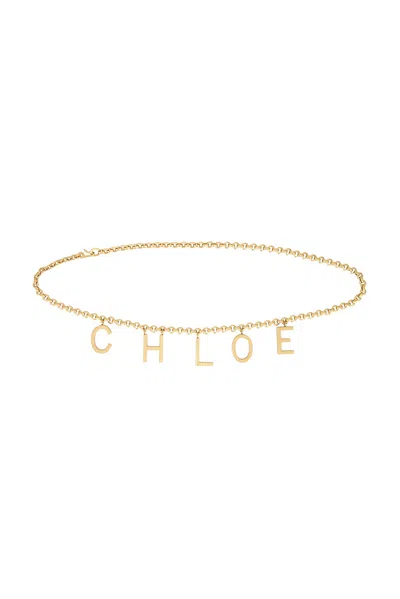Chloé Letters Belt In Gold