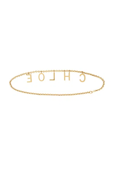 Chloé Letters Belt In Gold