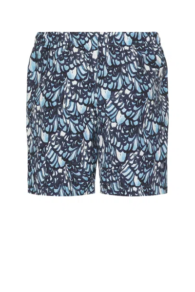 Alexander Mcqueen Mcqueen Feather Print Swim Trunks