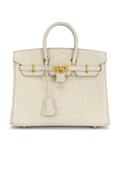 Pre-owned Hermes Matte Alligator Birkin 25 Handbag