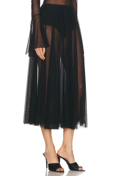Norma Kamali Flared Skirt To Midcalf With Panty Black