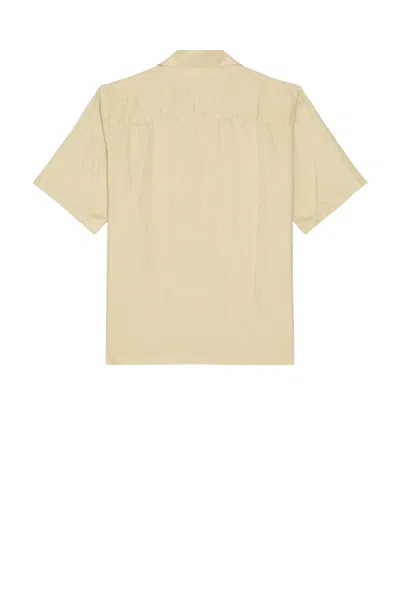 Theory Noll Short Sleeve Camp Shirt In Neutral