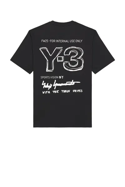 Y-3 Merch Tee In Black