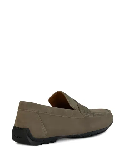 Geox Kosmopolis Penny-slot Suede Loafers In Gray