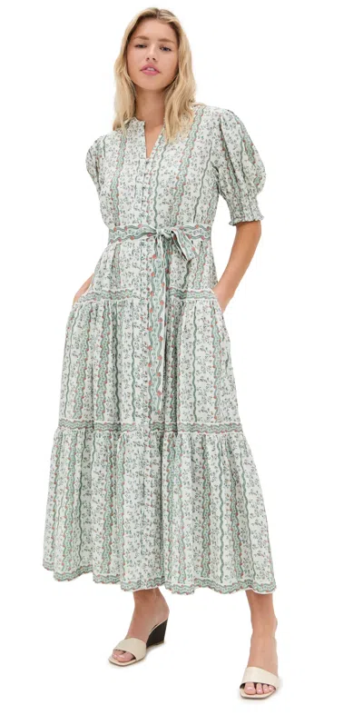 Hill House Home The Yara Short Sleeve Dress In Multi