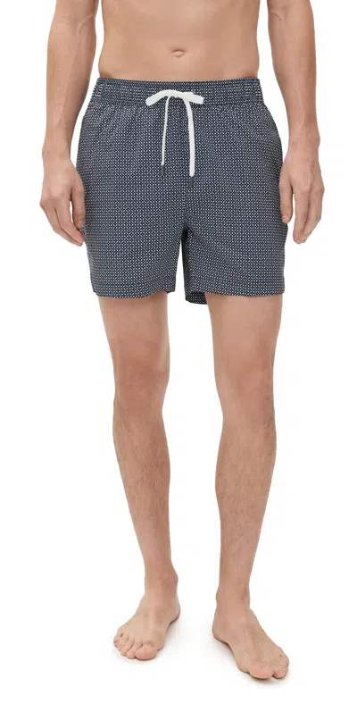 Onia Charles Swim Trunks 5 Diamand Geo Deep Navy In Multi