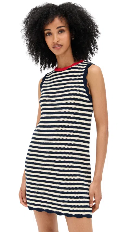 Ciao Lucia Fasano Stripe Crochet Shift Dress