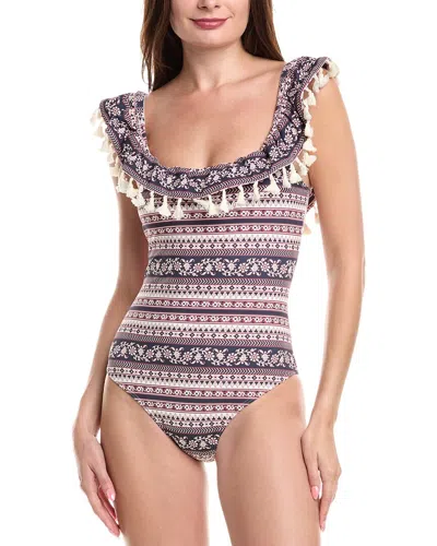 Sea Ny Suzie Brint Fringed One-piece In Multi