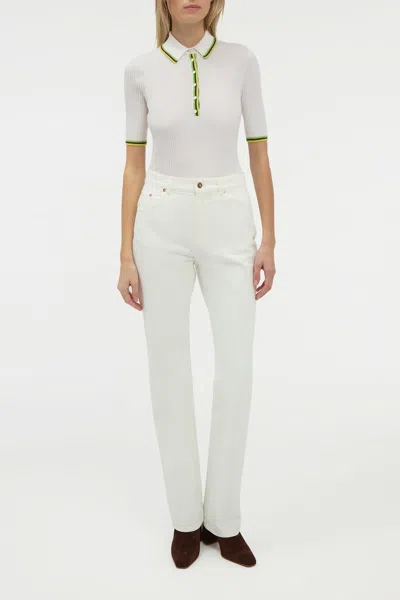 Gabriela Hearst Rey Straight-leg Jean In White Recycled Cotton Denim