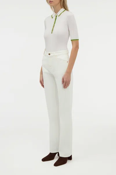 Gabriela Hearst Rey Straight-leg Jean In White Recycled Cotton Denim