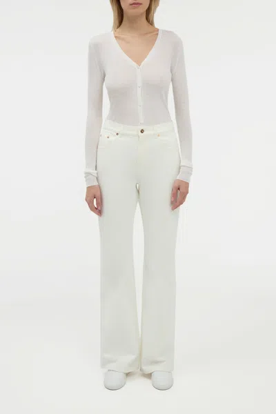 Gabriela Hearst Willa Bootcut Jean In White Recycled Cotton Denim